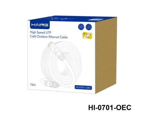 HAING HI-0701-OEC High Speed UTP Cat 6 Outdoor Ethernet Cable 70M