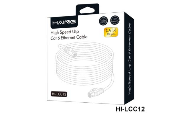 HAING HI-LCC12-3M Cat 6 26 AWG 10/100/1000 1 Gbps Ethernet Cable 3M