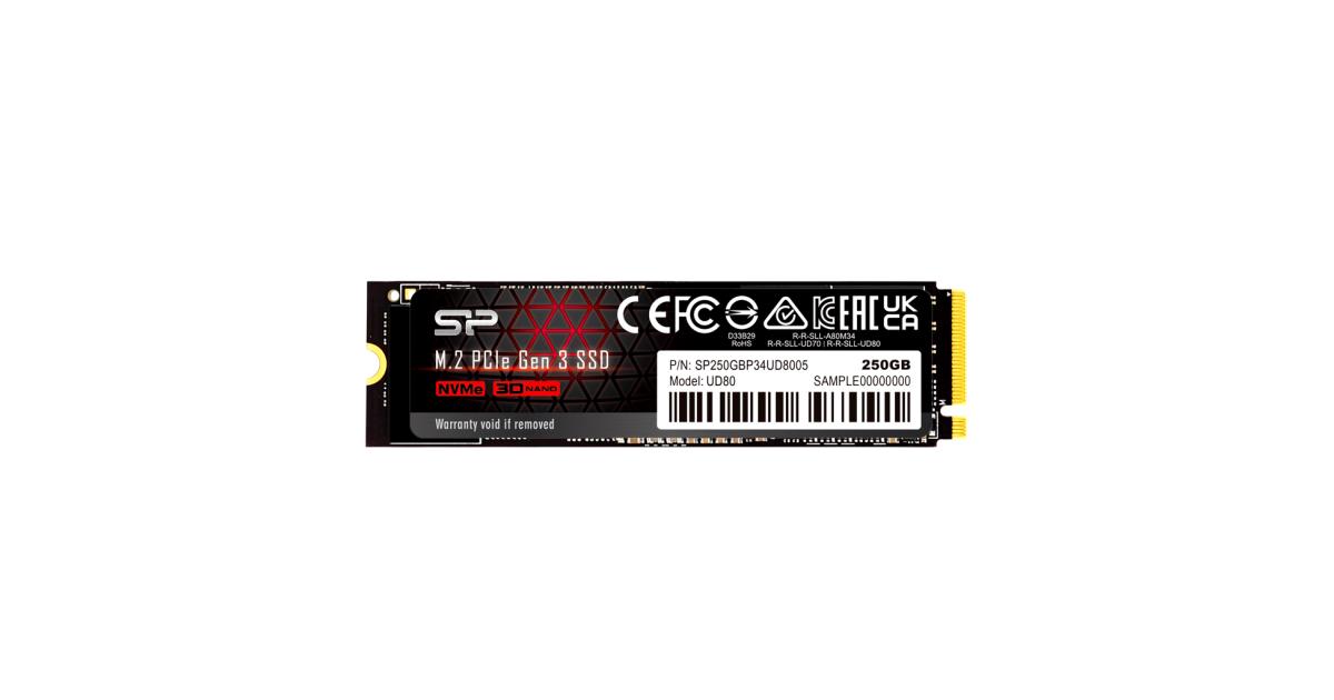Disque dur SSD - NVMe M.2 Type 2280 Silicon Power UD80 250Go