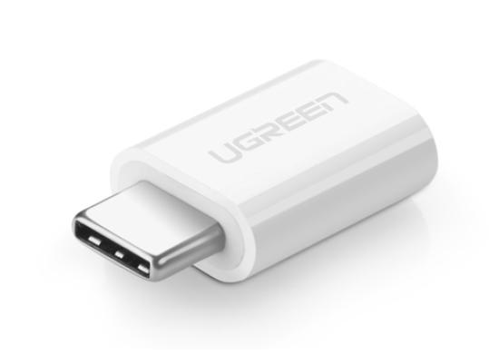 UGREEN US157 Micro to Type-C USB Converter 3.1 C OTG Adapter-White