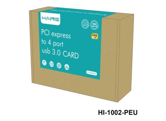 HAING HI-1002-PEU PCI Express to 4 port USB 3.0 PCI Express Card