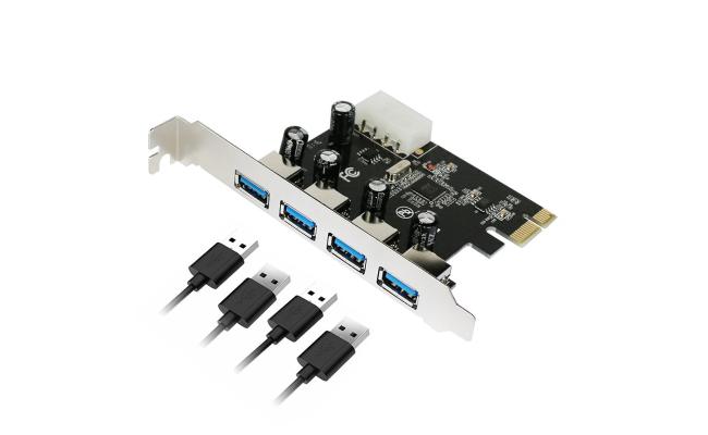 PCI USB 3.0 PCI-E Express Adapter Card-4Port
