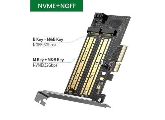UGREEN CM302 M.2 NVME to PCI-E3.0 Express Card with M.2 SATA