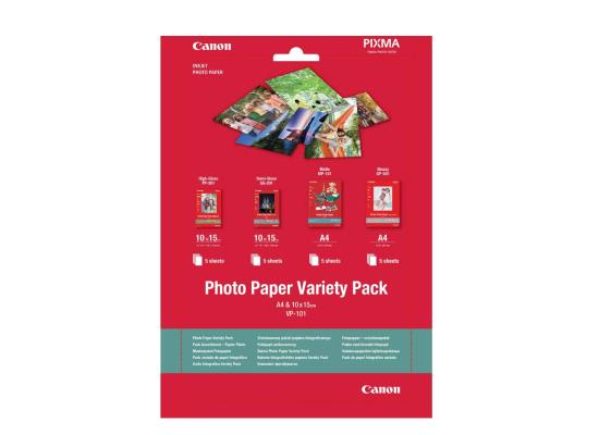 Canon VP-101 Photo Paper Variety Pack 4x6” and A4 -20 Sheets