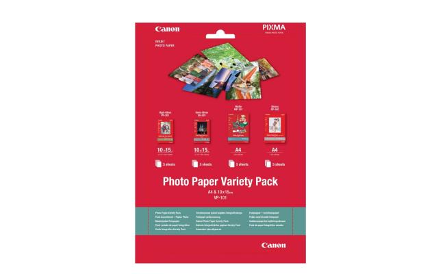 Canon VP-101 Photo Paper Variety Pack 4x6” and A4 -20 Sheets