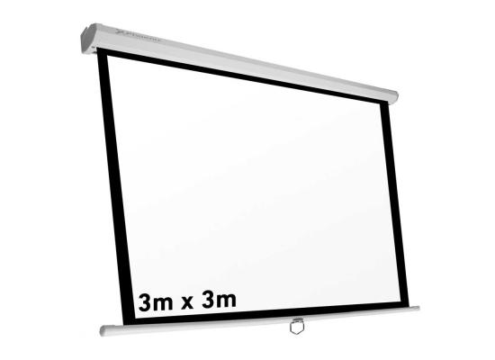 Manual Projector Screen Wall Mount (3mx3m)