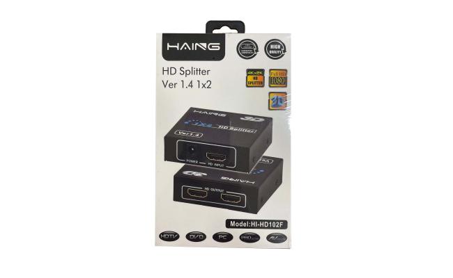 HAING HI-HD102F HD Splitter Ver 1.4 1x2 Full 3D 4Kx2K UK Plug