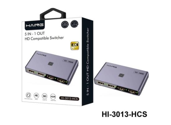 HAING HI-3013-HCS 5 in 1 out HD Compatible Switcher