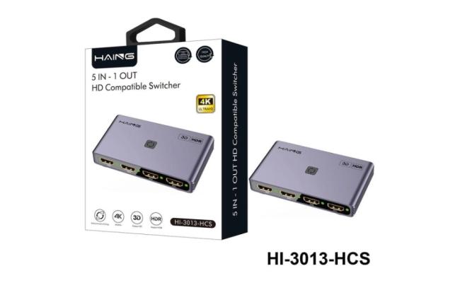 HAING HI-3013-HCS 5 in 1 out HD Compatible Switcher