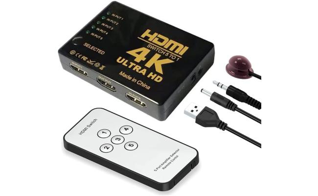 4K HDMI Switcher with IR Remote Control-5 Port