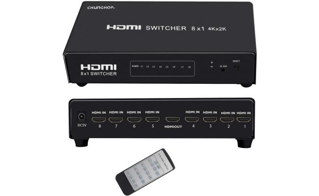 HDMI Selector 8 in 1 Out 4K