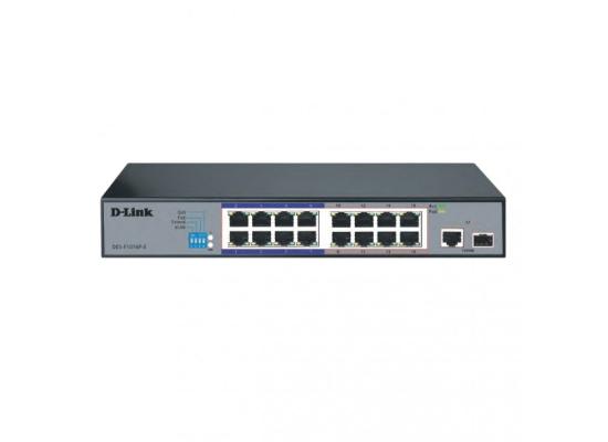 D-Link DES-F1016P-E 16-Port 10/100 Long Range PoE+ Surveillance Switch