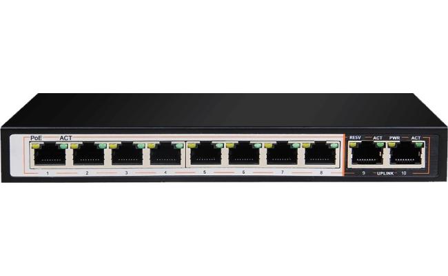 D-Link DGS-1010P-E 8GE PoE+ 2GE Uplink 250m PoE Switch-EU Plug