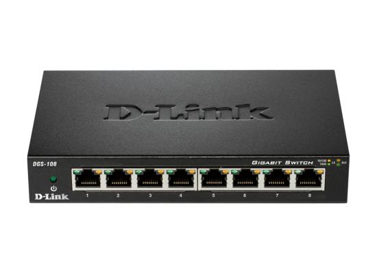 D-Link DGS-108/B 8-port 10/100/1000 Unmanaged Desktop Switch