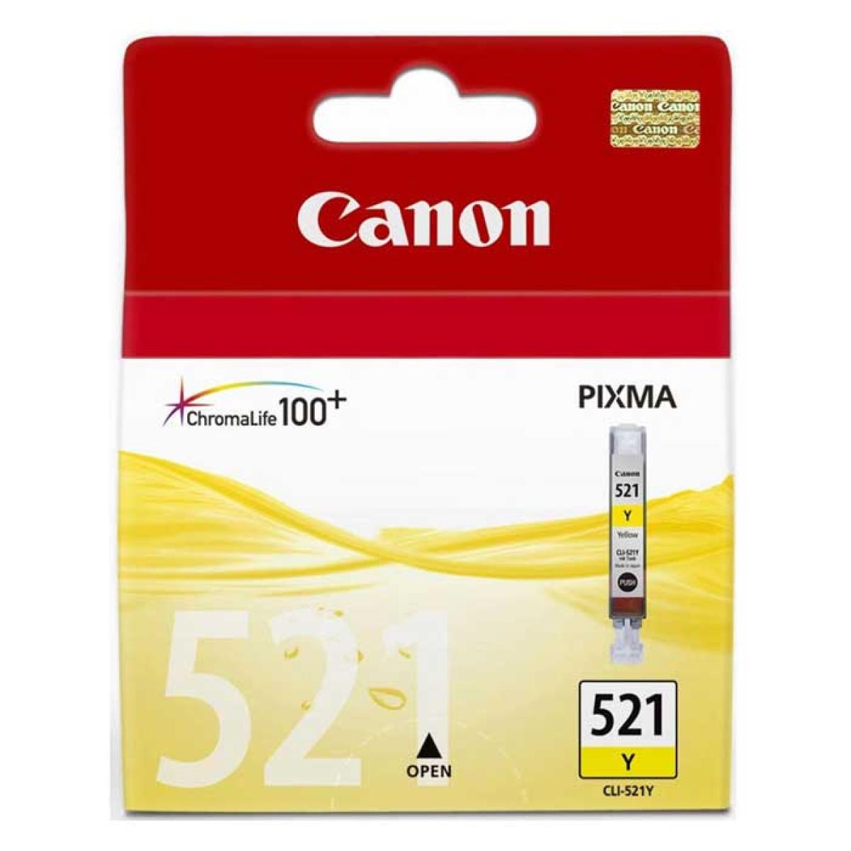 Canon CLI-521Y Yellow Inkjet Cartridge Compatible with IP3600.IP4700, MP540, MP560