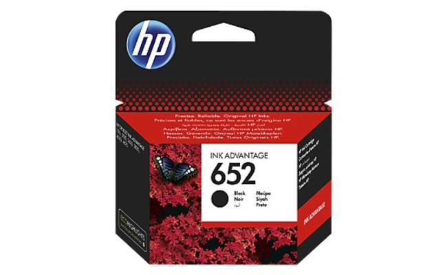 HP 652 Black  Original Inkjet Advantage Cartridge For Deskjet 1115.2135.3635.3636.3775.3785.3787.3835