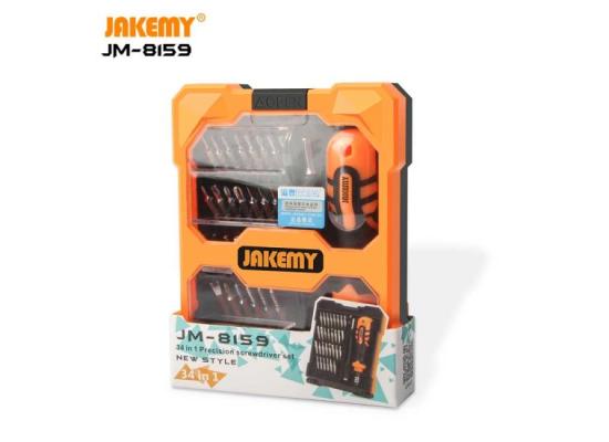 JAKEMY  JM-8159 34 in1 Screwdriver Set with Spudger Tweezers for Electronics Repair