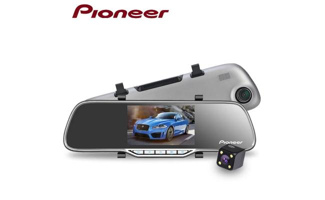 Pioneer ND-DVR160 4.3inch Dual Lens Dash Car Camera DVR Rearview Mirror Full HD 1080P Dash Cam