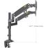 NB North Bayou H180 22" to 32" Universal Full Motion Dual Arm Gas-Spring Monitor Desk Mount