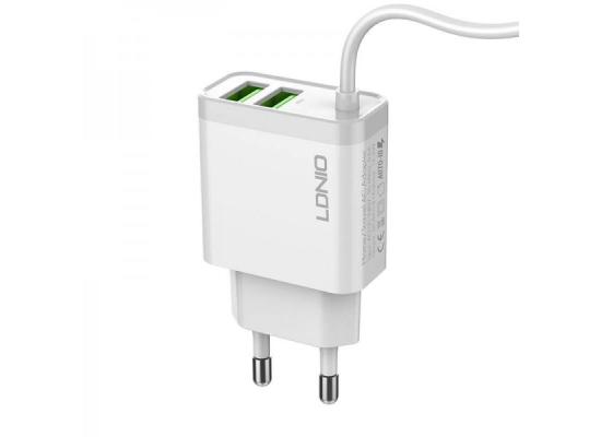 LDNIO A321  USB Fast Wall Charger 3.1A + iPhone Cable  