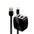 Remax RP-U215 2.4A Dual USB Charger & Data Cable for iPhone