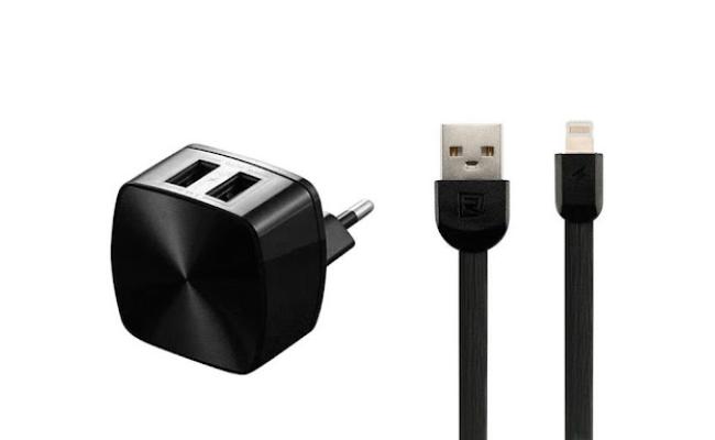 Remax RP-U215 2.4A Dual USB Charger & Data Cable for iPhone