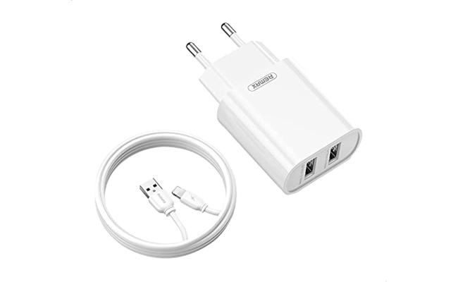Remax RP-U35 EU Wall Charger with 2 Charging Ports for Lightning Port  -Iphone