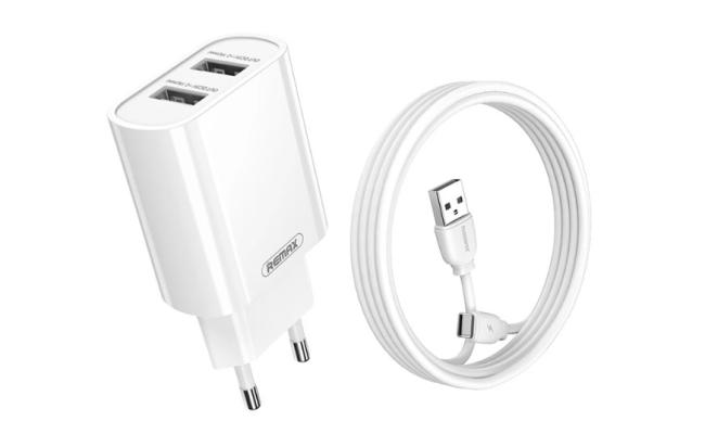 Remax RP-U35 EU Wall Charger with 2 Charging Ports for Lightning Port  -Type C