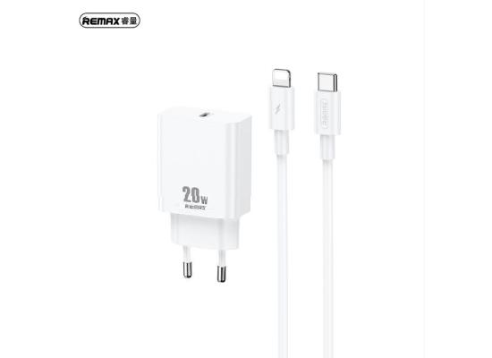 Remax RP-U5 20W with USB-C Port and Lightning Charger Cable