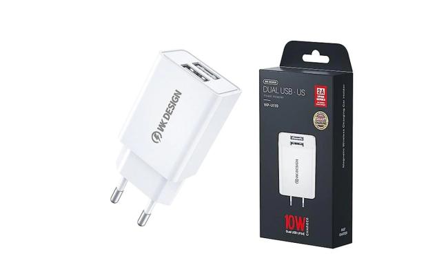 WK Design 10W Dual USB Ports Fast Charger